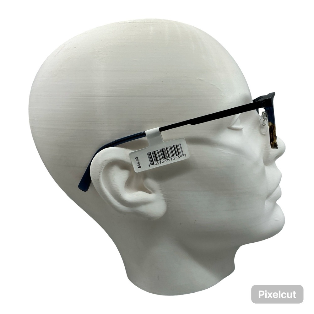 Edward Navy Brown Gradient Rectangular Eyeglasses MV046 Mens 57-21-155 New - Picture 3 of 4
